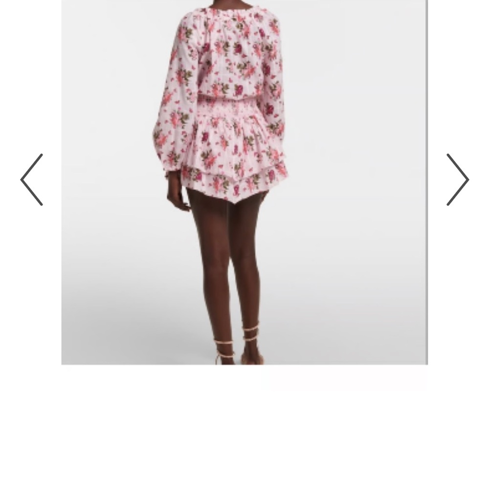 LoveShackFancy Pink Floral Dress Netra Mini Rosemary Mauve XL - Picture 3 of 7